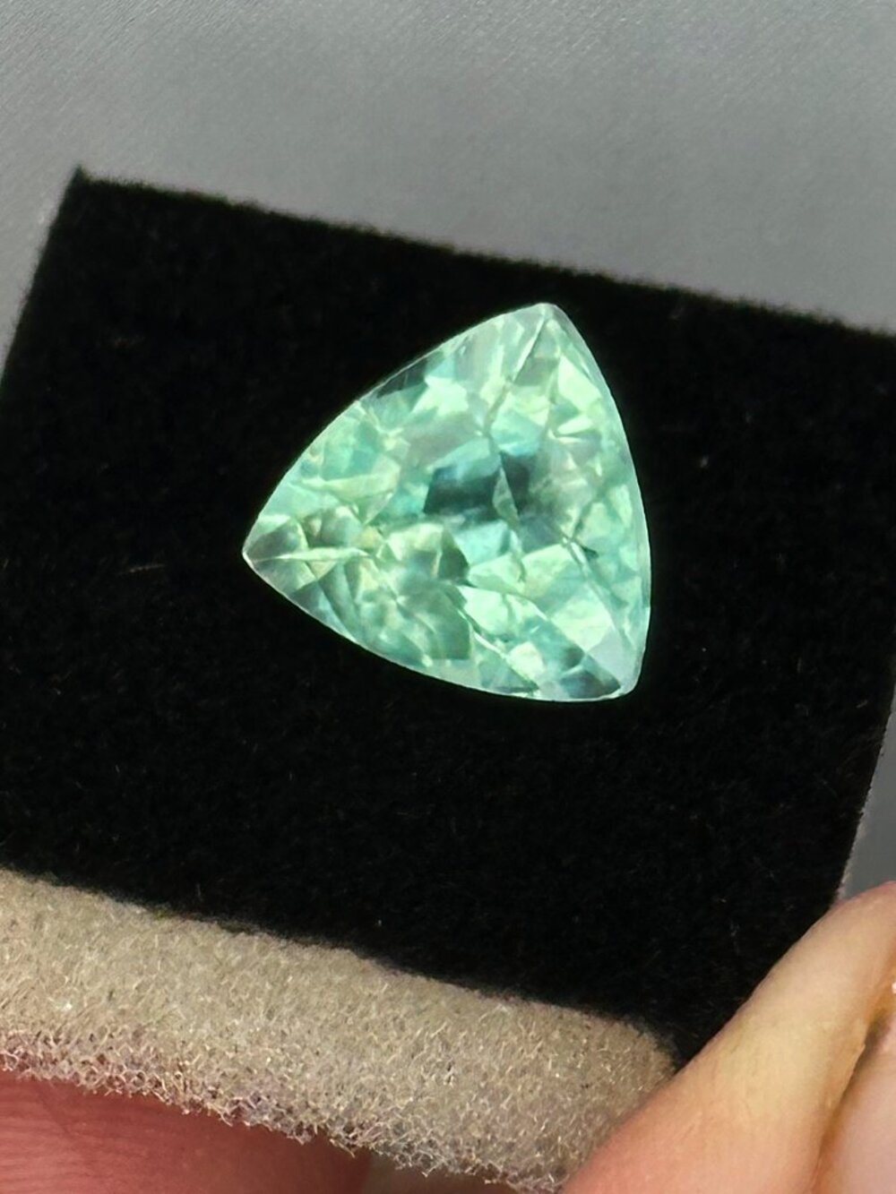 Excellent Trillion Green Sapphire